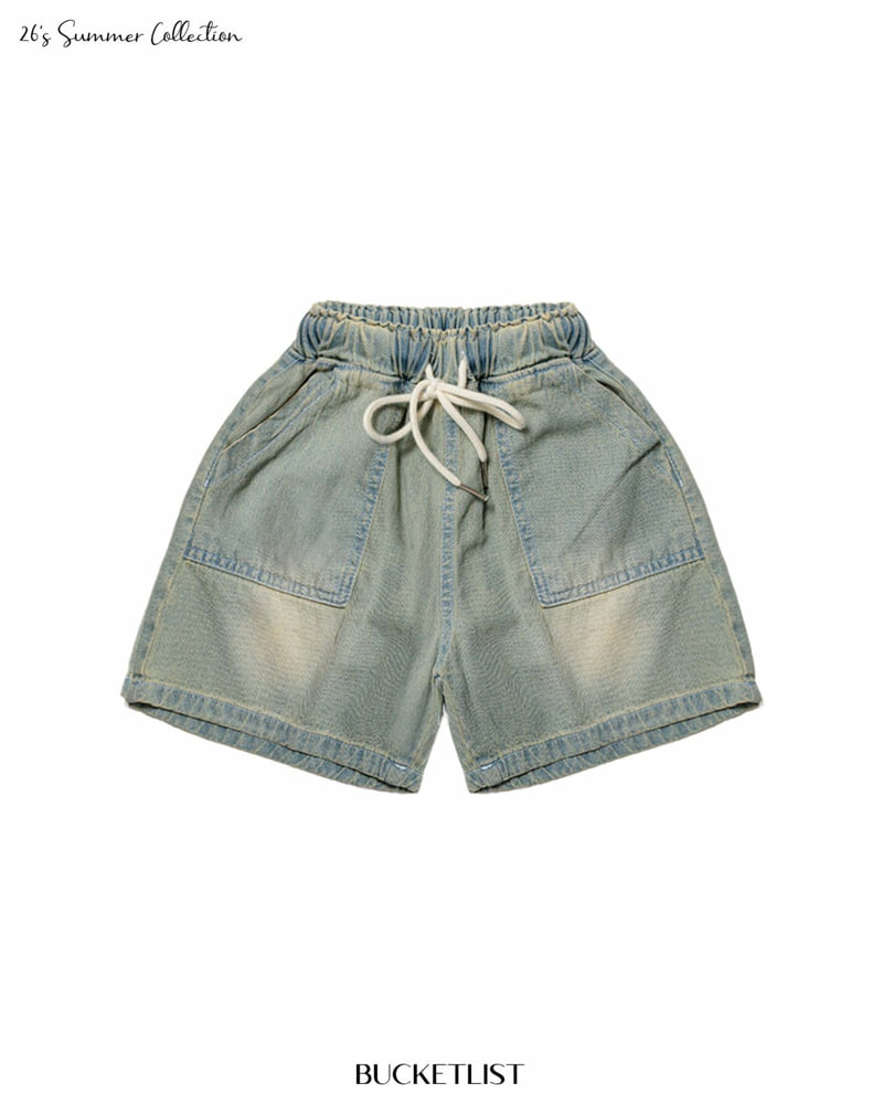 Bucket List - Korean Children Fashion - #magicofchildhood - Brush Denim Shorts - 6