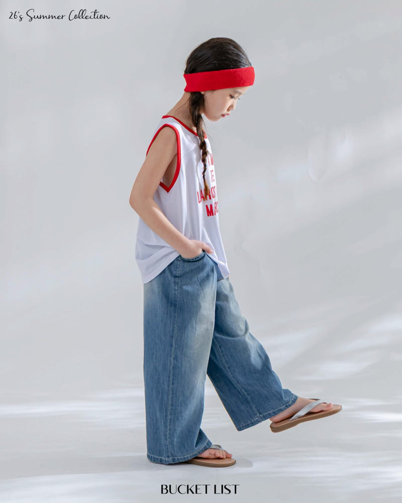 Bucket List - Korean Children Fashion - #magicofchildhood - Summer Slub Denim Pants - 5