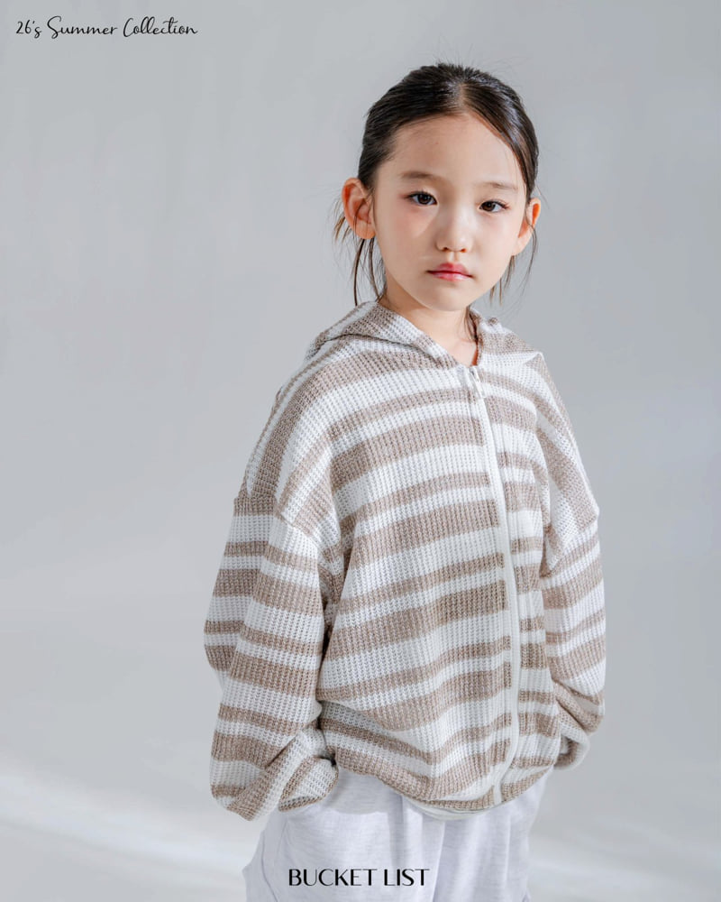 Bucket List - Korean Children Fashion - #magicofchildhood - Ocean Stripe Hood Zip-Up - 3