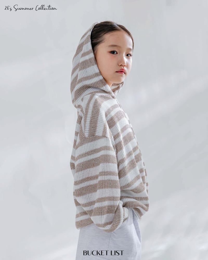 Bucket List - Korean Children Fashion - #magicofchildhood - Ocean Stripe Hood Zip-Up - 4