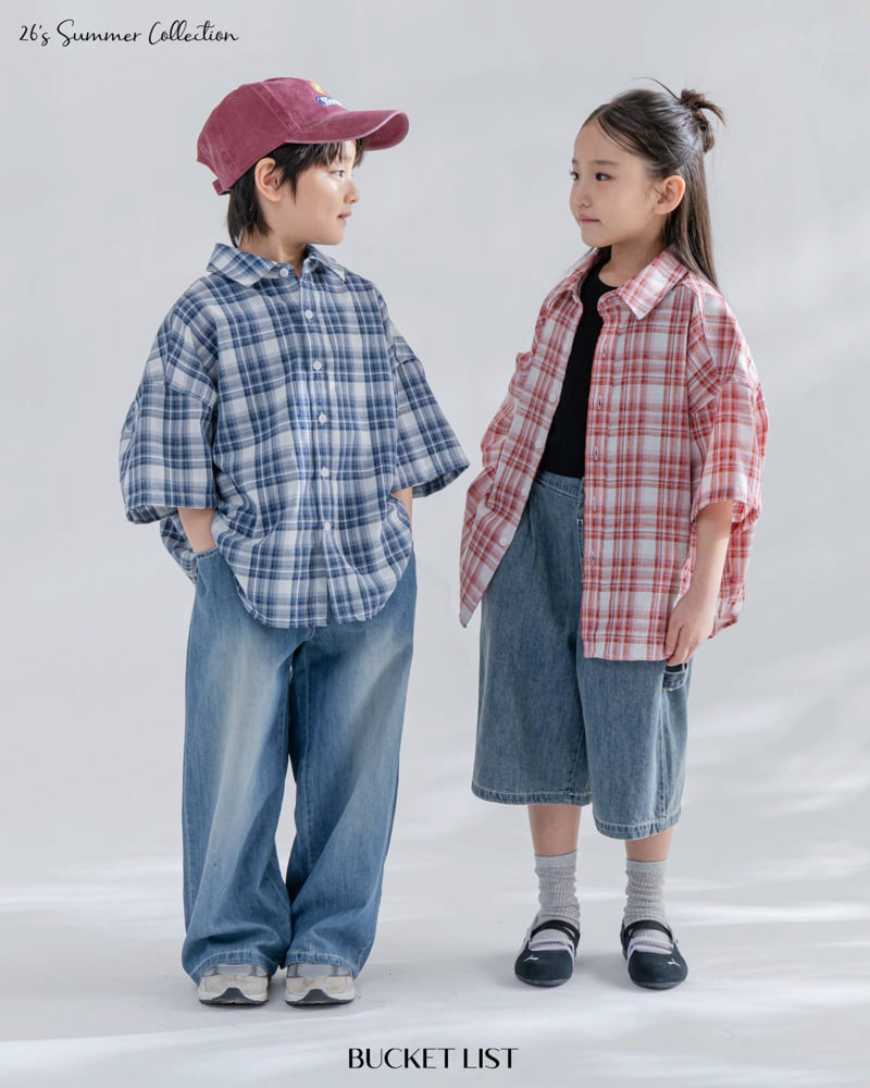 Bucket List - Korean Children Fashion - #prettylittlegirls - Vivid Check Shirt - 11