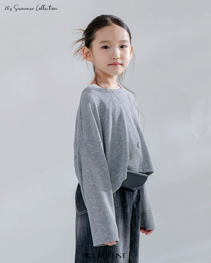 Bucket List - Korean Children Fashion - #prettylittlegirls - Soft Crop Long Sleeve Tee - 10