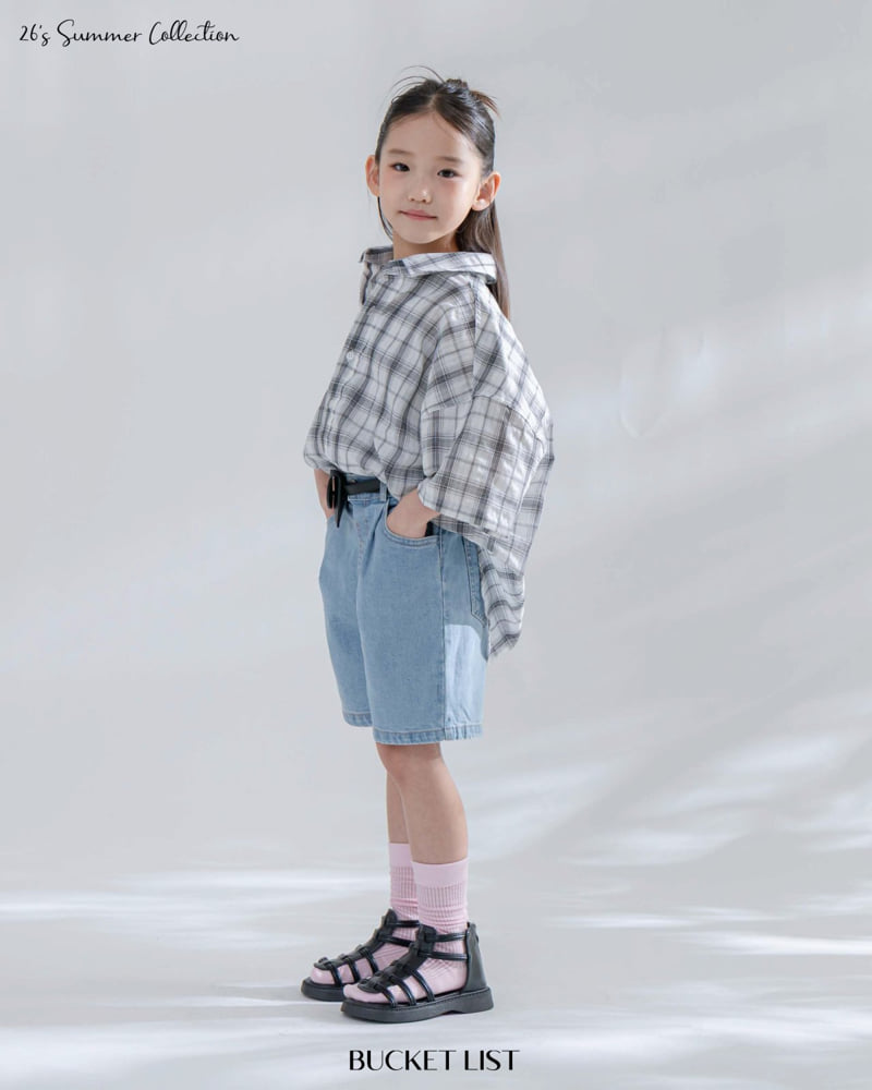 Bucket List - Korean Children Fashion - #prettylittlegirls - Crunch Denim Shorts - 3