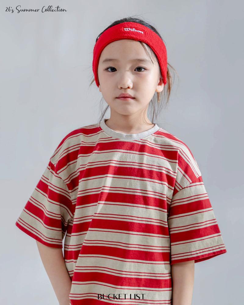 Bucket List - Korean Children Fashion - #prettylittlegirls - Summer Dyed Stripe Short Sleeve Tee - 3