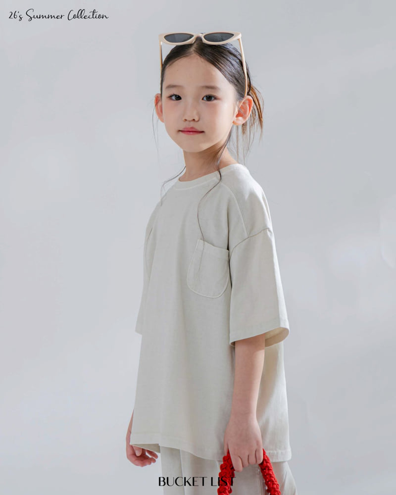 Bucket List - Korean Children Fashion - #stylishchildhood - Summer Dyed Pocket Tee - 5