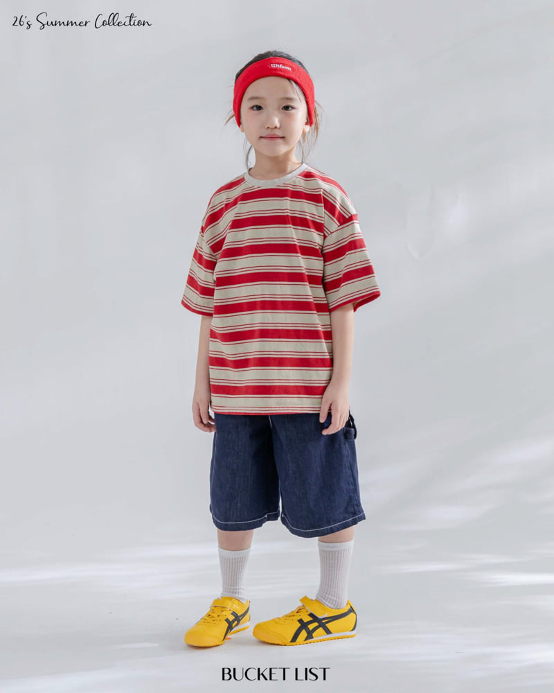 Bucket List - Korean Children Fashion - #stylishchildhood - Summer Dyed Stripe Short Sleeve Tee - 6
