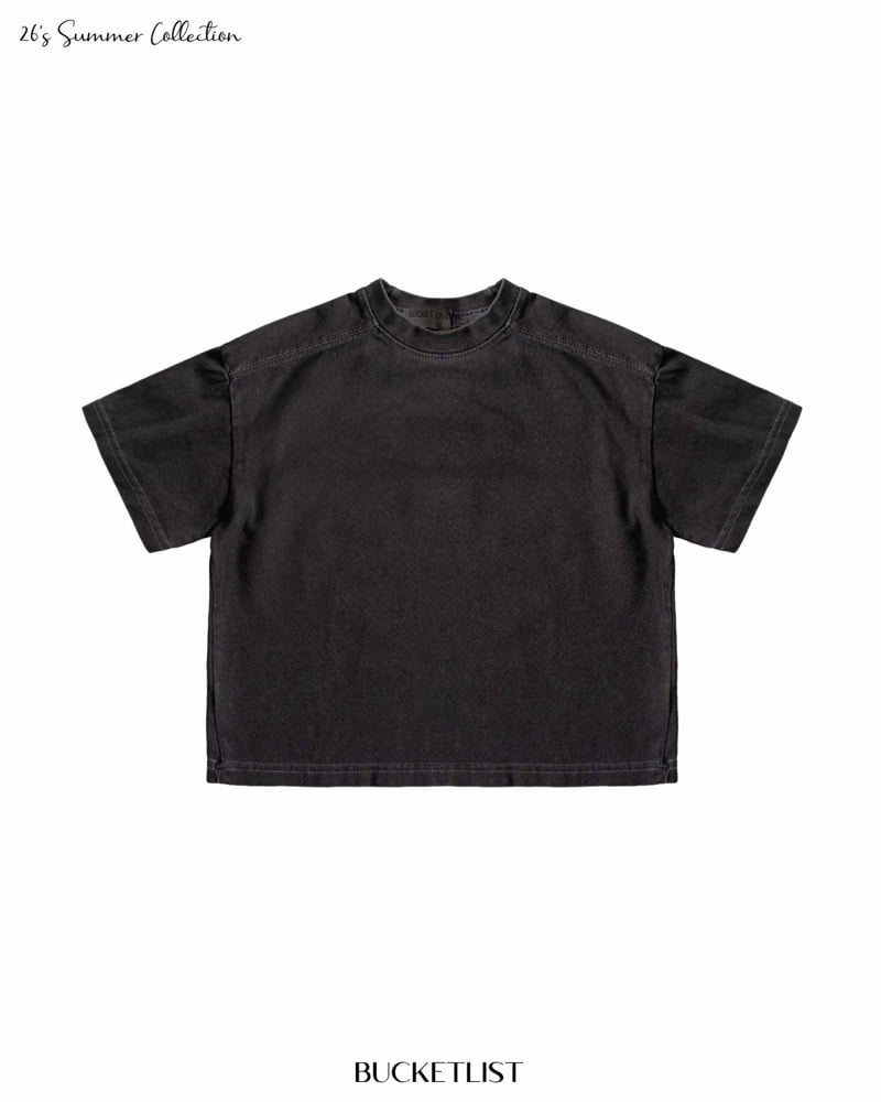 Bucket List - Korean Children Fashion - #toddlerclothing - Dyed Short Sleeve Tee - 12