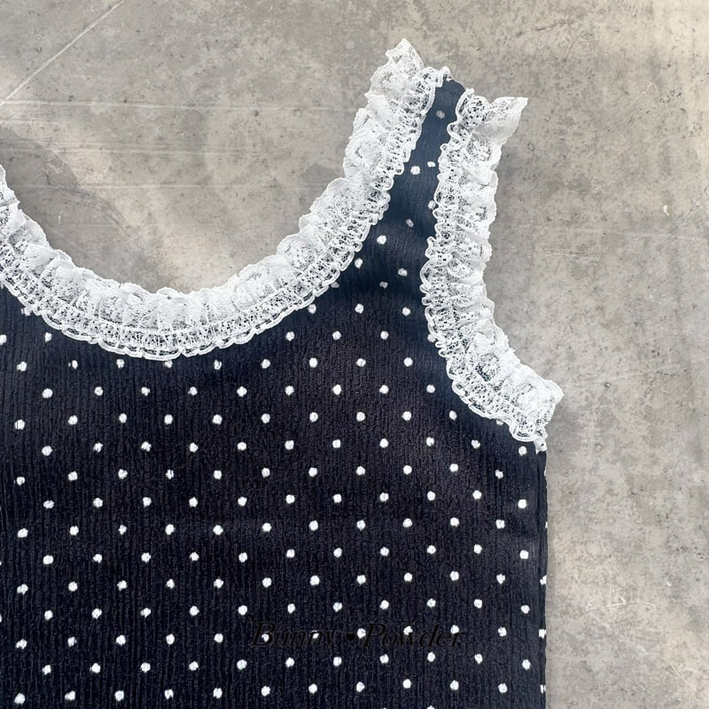 Bunny Powder - Korean Children Fashion - #Kfashion4kids - Lace Tank Sleeveless - 3
