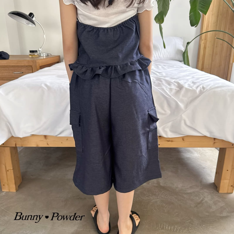Bunny Powder - Korean Children Fashion - #childofig - Denim Cargo Bermuda Pants - 10