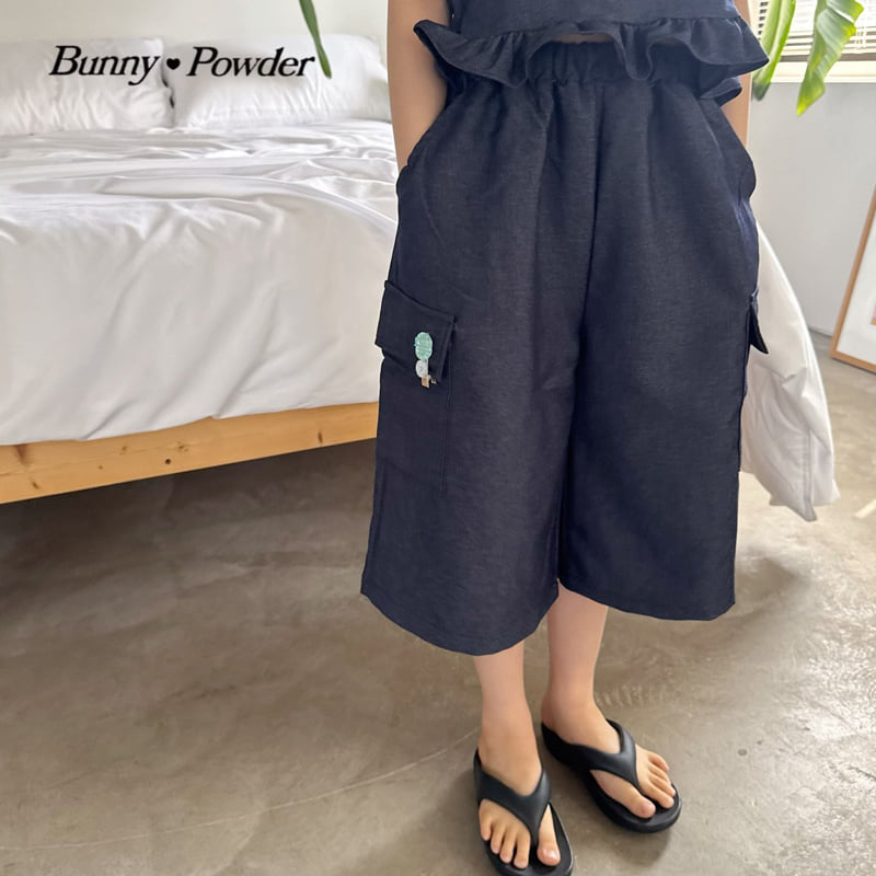 Bunny Powder - Korean Children Fashion - #childofig - Denim Cargo Bermuda Pants - 9