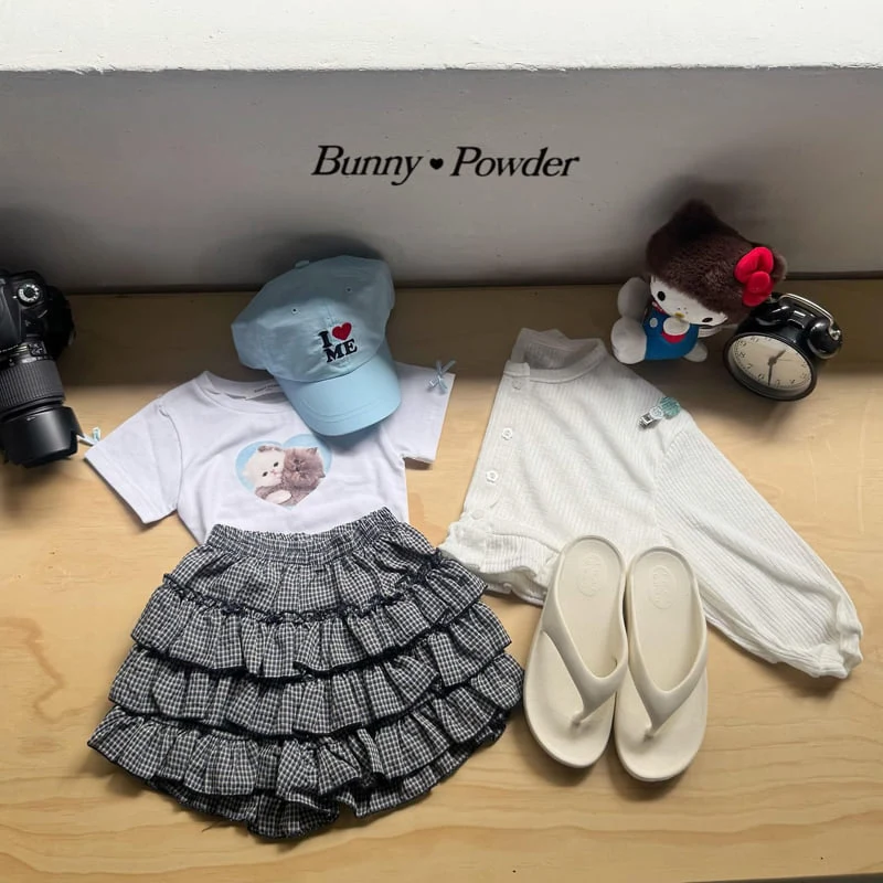 Bunny Powder - Korean Children Fashion - #childofig - Check Cancan Skirt Pants - 5
