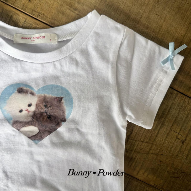 Bunny Powder - Korean Children Fashion - #childofig - Heart Cat Tee - 3