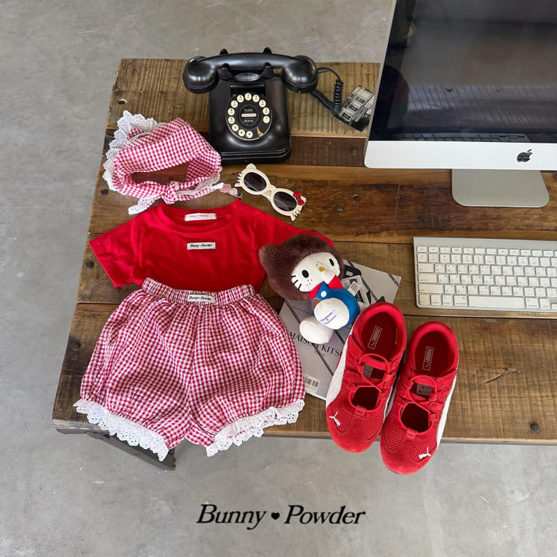 Bunny Powder - Korean Children Fashion - #childofig - Check Bandana - 3