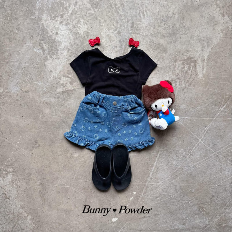 Bunny Powder - Korean Children Fashion - #childofig - Cat Denim Pants - 5