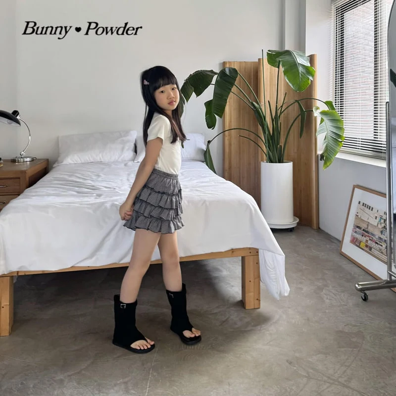 Bunny Powder - Korean Children Fashion - #childrensboutique - Check Cancan Skirt Pants - 7