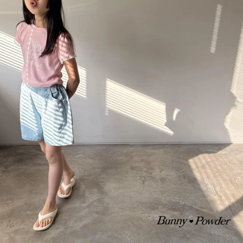 Bunny Powder - Korean Children Fashion - #childrensboutique - Heart Denim Shorts - 10