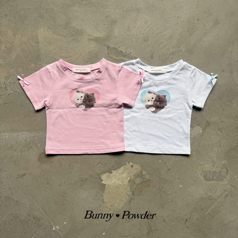 Bunny Powder - Korean Children Fashion - #childrensboutique - Heart Cat Tee - 5