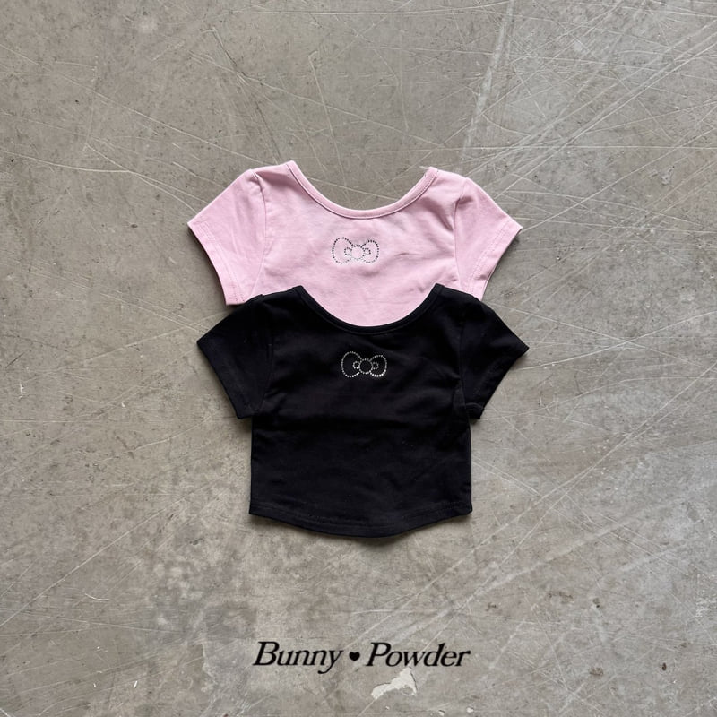Bunny Powder - Korean Children Fashion - #childrensboutique - Ribbon Cubic Tee - 3