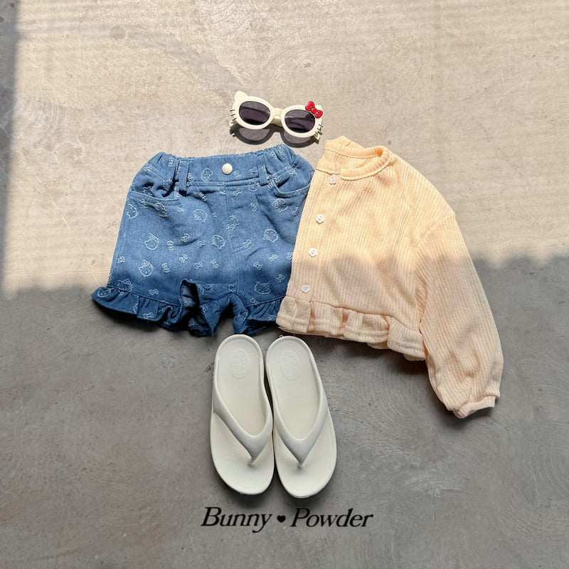 Bunny Powder - Korean Children Fashion - #childrensboutique - Cat Denim Pants - 7