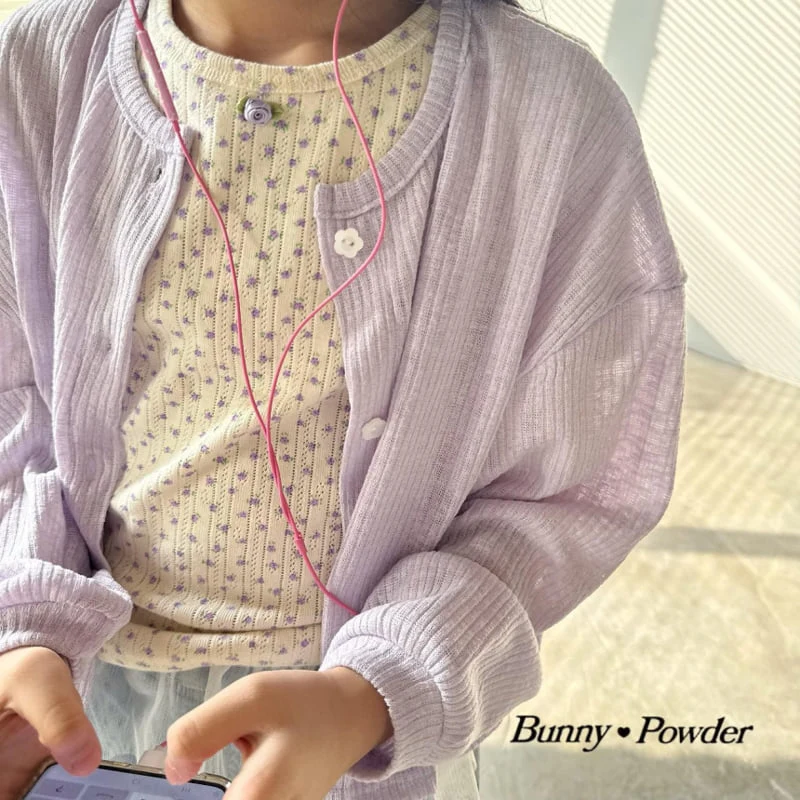Bunny Powder - Korean Children Fashion - #designkidswear - Flower Button Cardigan - 12