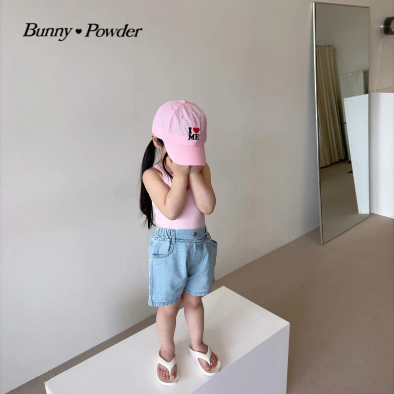 Bunny Powder - Korean Children Fashion - #designkidswear - Heart Denim Shorts - 11
