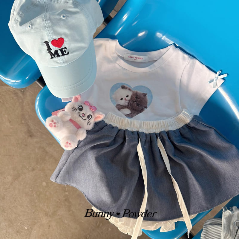 Bunny Powder - Korean Children Fashion - #designkidswear - Heart Cat Tee - 6