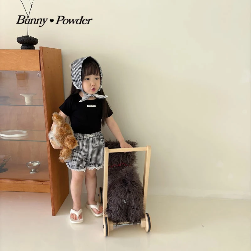 Bunny Powder - Korean Children Fashion - #designkidswear - Check Bloomer Pants - 8