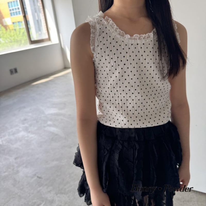 Bunny Powder - Korean Children Fashion - #designkidswear - Lace Tank Sleeveless - 11