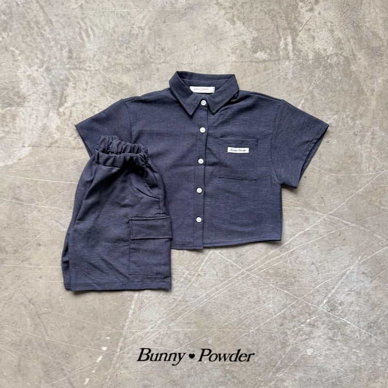 Bunny Powder - Korean Children Fashion - #discoveringself - Denim Short Sleeve Shirt - 2
