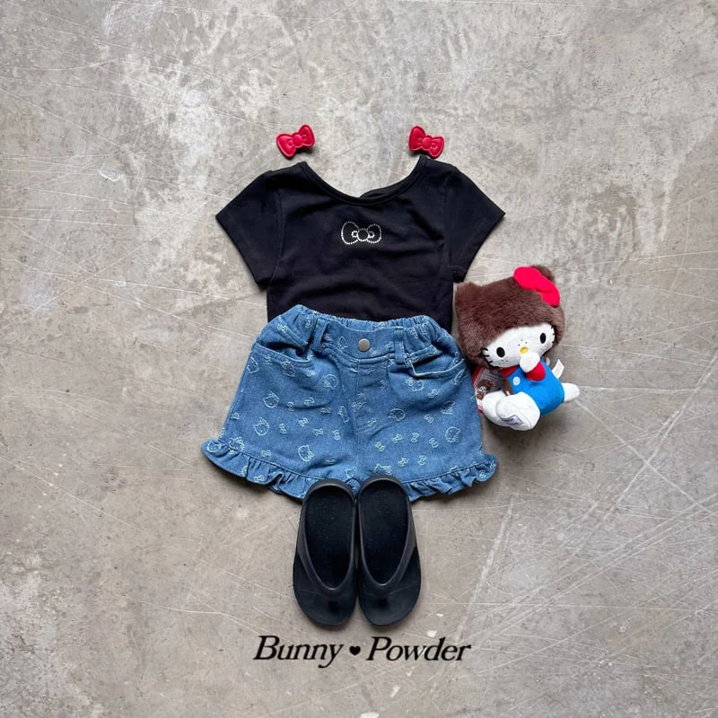 Bunny Powder - Korean Children Fashion - #fashionkids - Ribbon Cubic Tee - 6