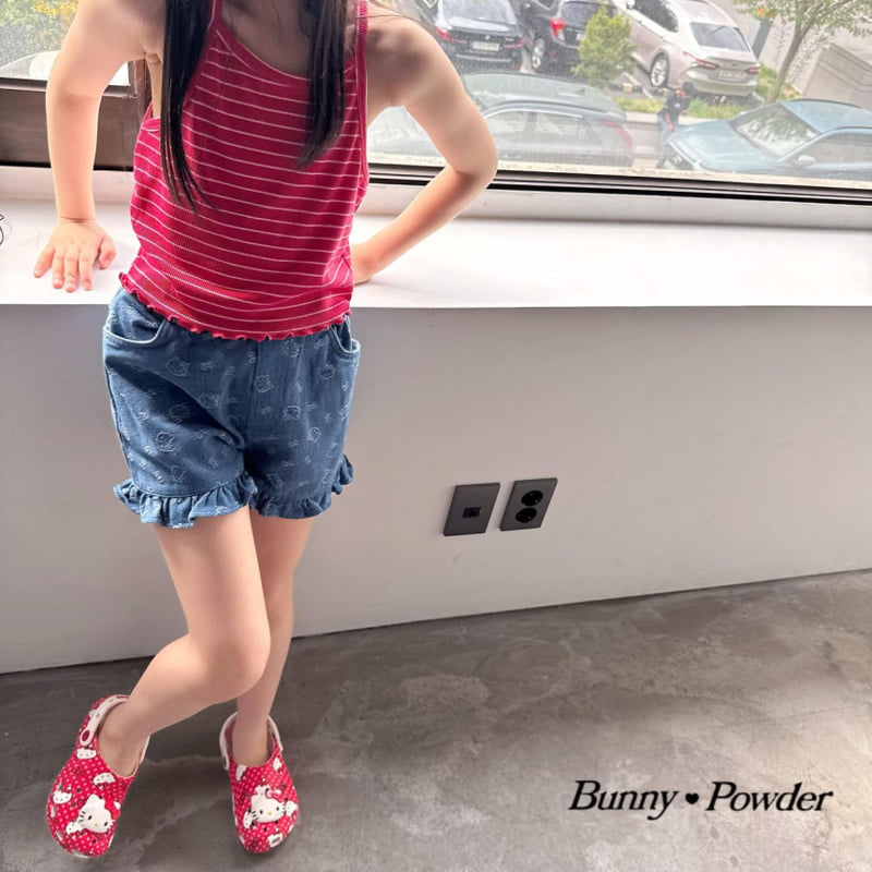 Bunny Powder - Korean Children Fashion - #fashionkids - Cat Denim Pants - 10
