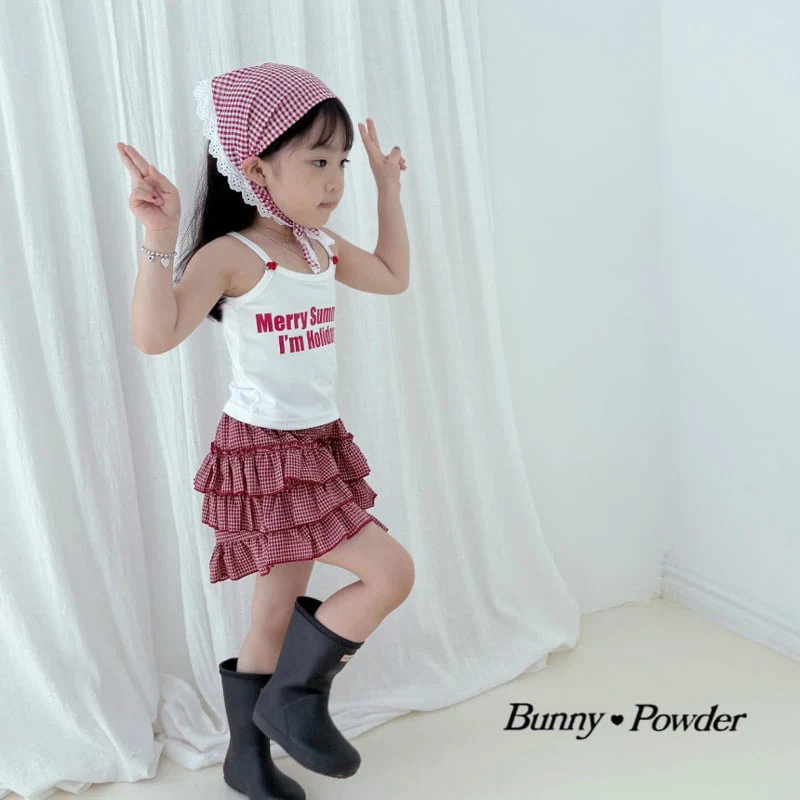 Bunny Powder - Korean Children Fashion - #kidsshorts - Check Cancan Skirt Pants - 11