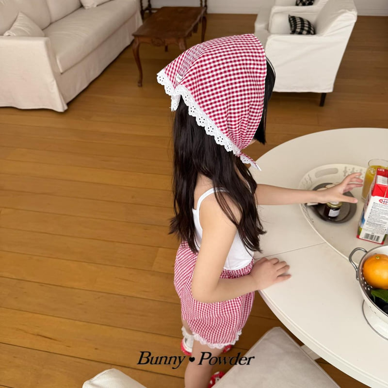 Bunny Powder - Korean Children Fashion - #kidsshorts - Check Bandana - 8
