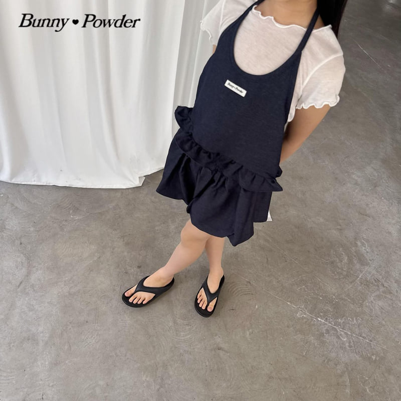 Bunny Powder - Korean Children Fashion - #kidsshorts - Denim Halter Bustier - 10