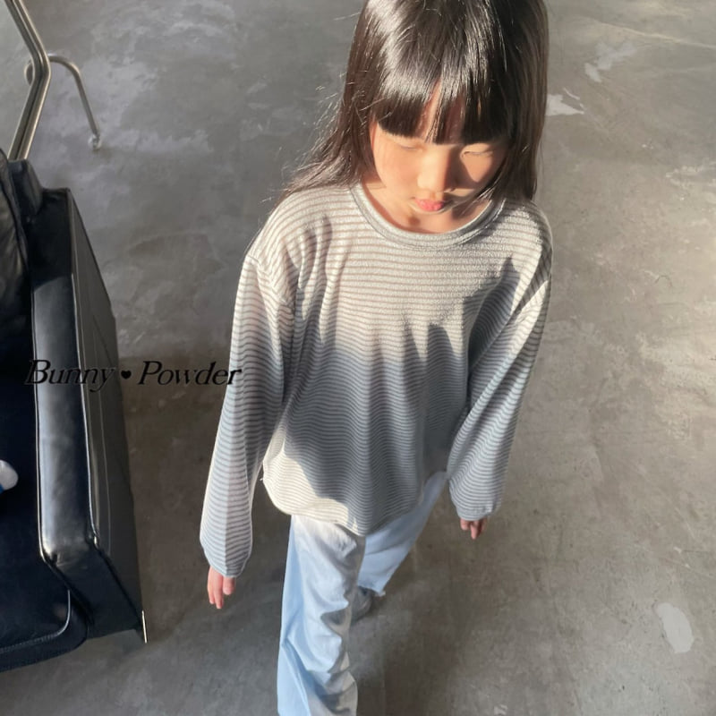 Bunny Powder - Korean Children Fashion - #kidsstore - Loose Stripe Tee - 11