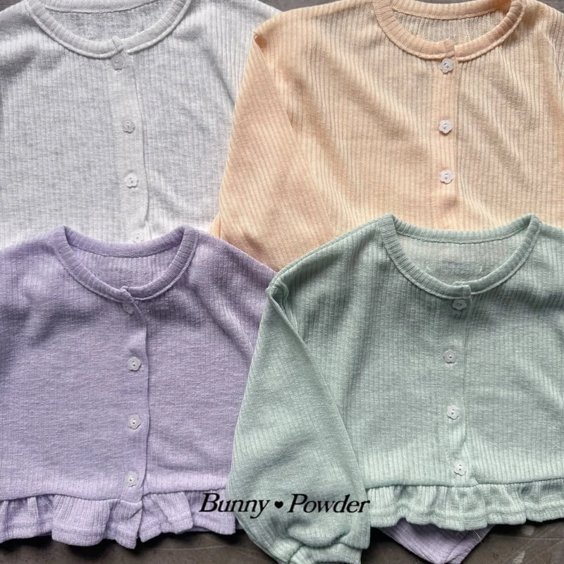 Bunny Powder - Korean Children Fashion - #kidsstore - Flower Button Cardigan - 2