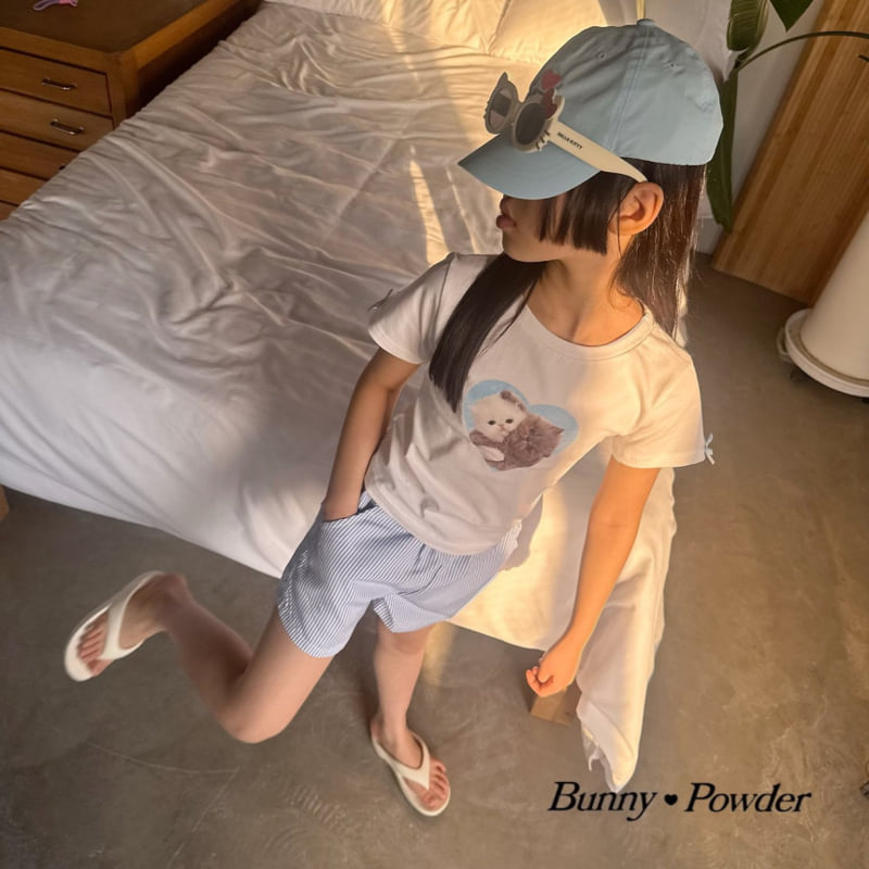 Bunny Powder - Korean Children Fashion - #kidsstore - Heart Cat Tee - 10