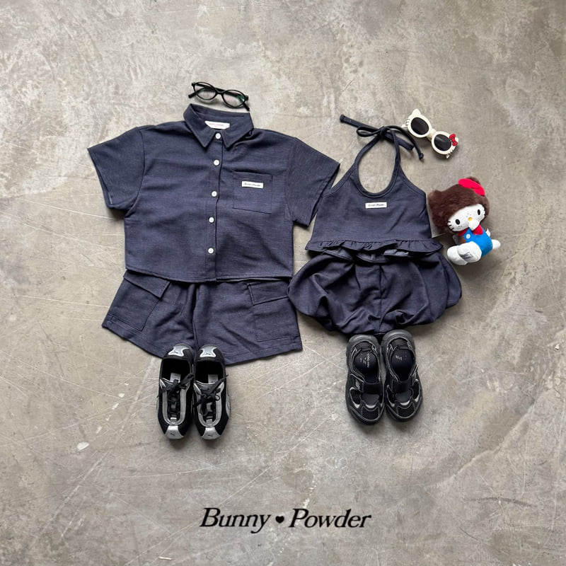 Bunny Powder - Korean Children Fashion - #kidsstore - Denim Short Sleeve Shirt - 5