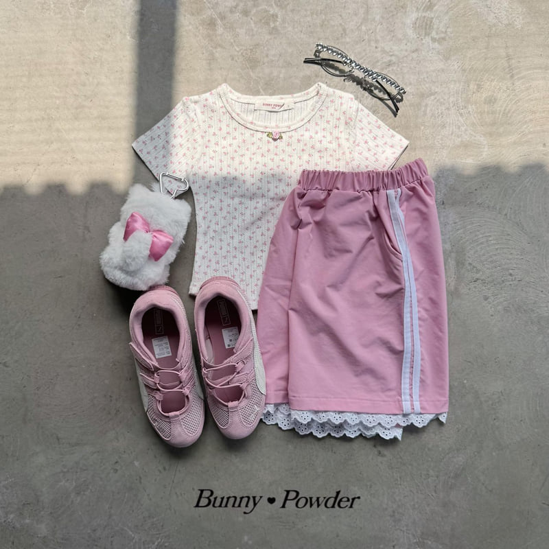 Bunny Powder - Korean Children Fashion - #kidzfashiontrend - Lace Track Pants - 3