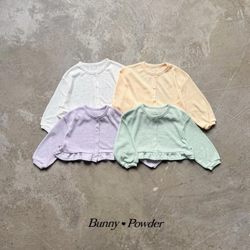 Bunny Powder - Korean Children Fashion - #littlefashionista - Flower Button Cardigan - 5