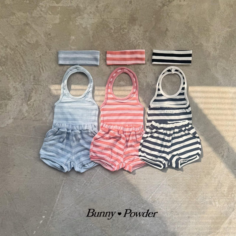 Bunny Powder - Korean Children Fashion - #littlefashionista - Stripe Halter Sleeveless - 3