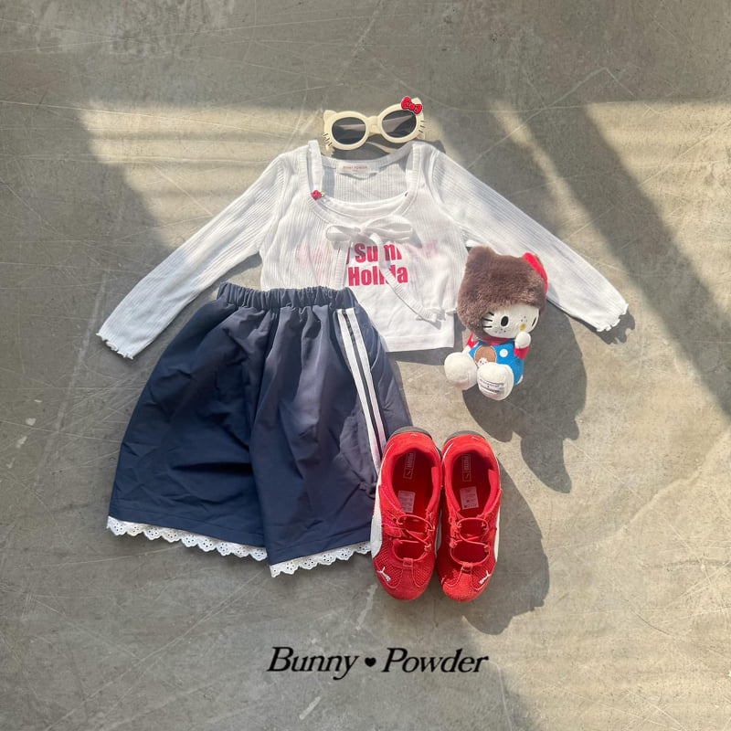 Bunny Powder - Korean Children Fashion - #littlefashionista - Lace Track Pants - 5