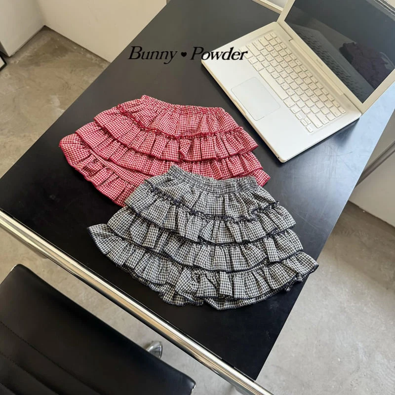 Bunny Powder - Korean Children Fashion - #magicofchildhood - Check Cancan Skirt Pants - 2