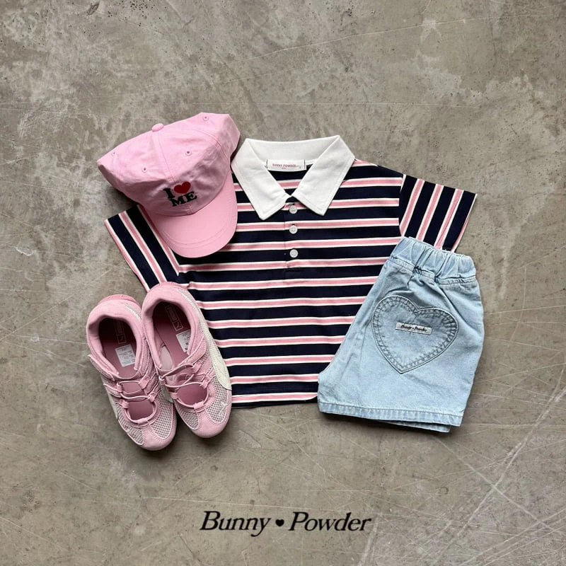 Bunny Powder - Korean Children Fashion - #magicofchildhood - Heart Denim Shorts - 5