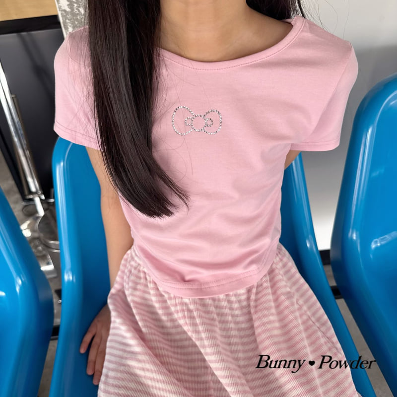 Bunny Powder - Korean Children Fashion - #magicofchildhood - Ribbon Cubic Tee - 12