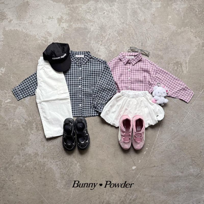 Bunny Powder - Korean Children Fashion - #minifashionista - Milk Check Shirt - 6
