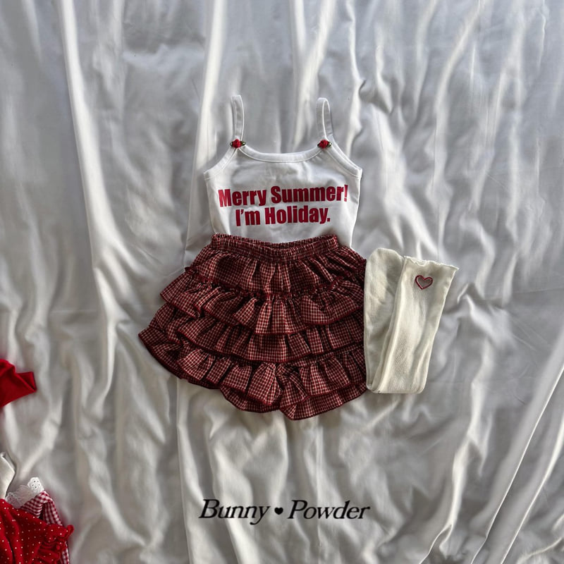 Bunny Powder - Korean Children Fashion - #minifashionista - Check Cancan Skirt Pants - 3