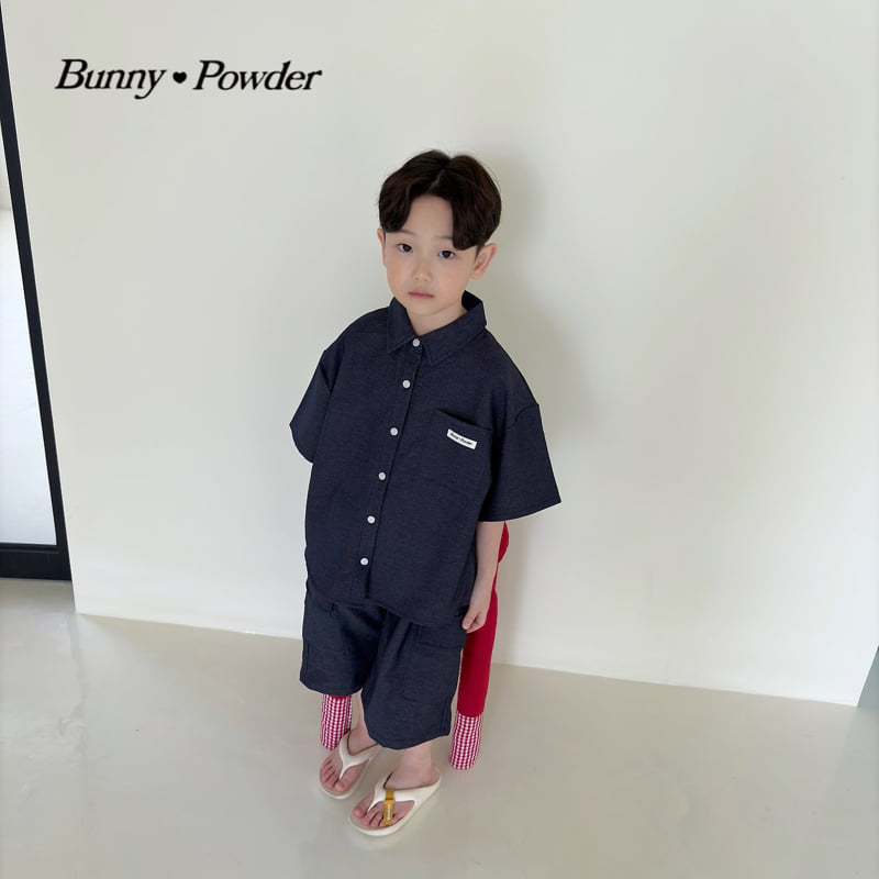 Bunny Powder - Korean Children Fashion - #minifashionista - Denim Short Sleeve Shirt - 10