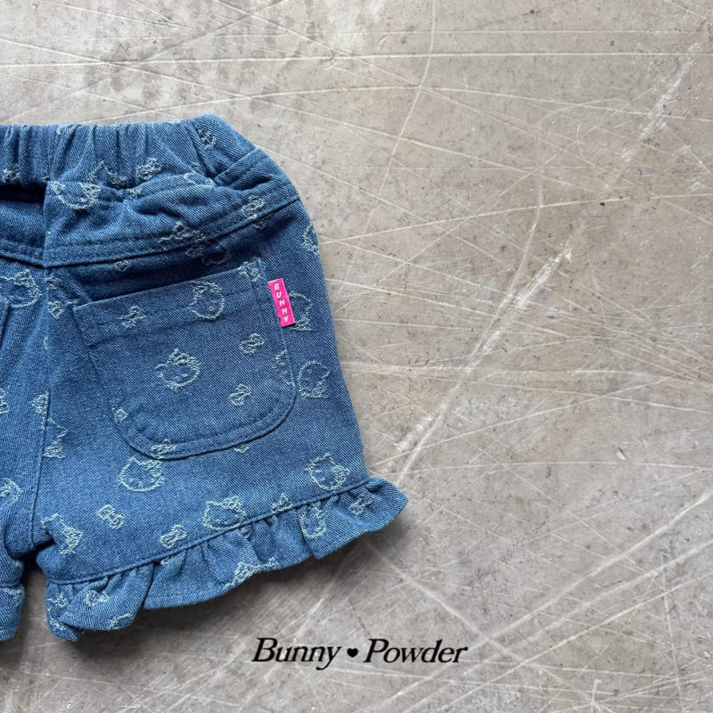 Bunny Powder - Korean Children Fashion - #minifashionista - Cat Denim Pants - 3