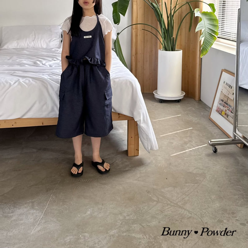 Bunny Powder - Korean Children Fashion - #prettylittlegirls - Denim Cargo Bermuda Pants - 8